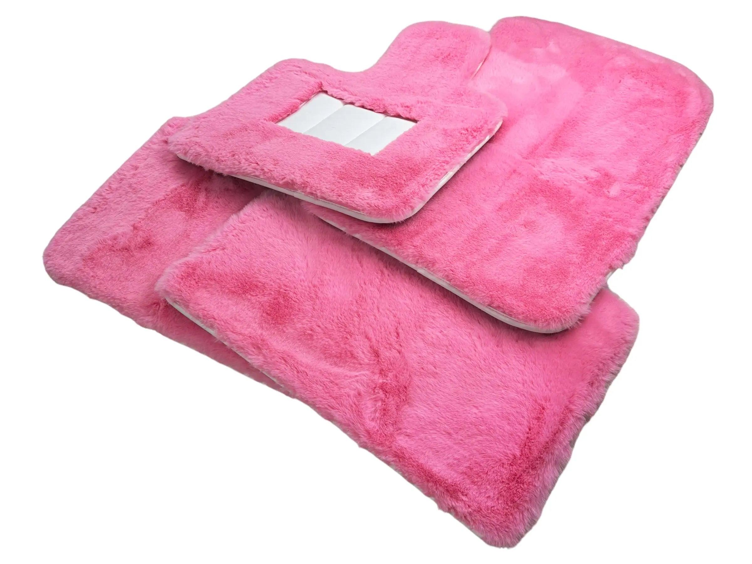 Pink Sheepskin Floor Mats For Rolls Royce Wraith 20132023 Er56 Design