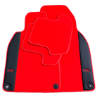 Red Floor Mats for Porsche Macan (2014-2023) with Leather - AutoWin