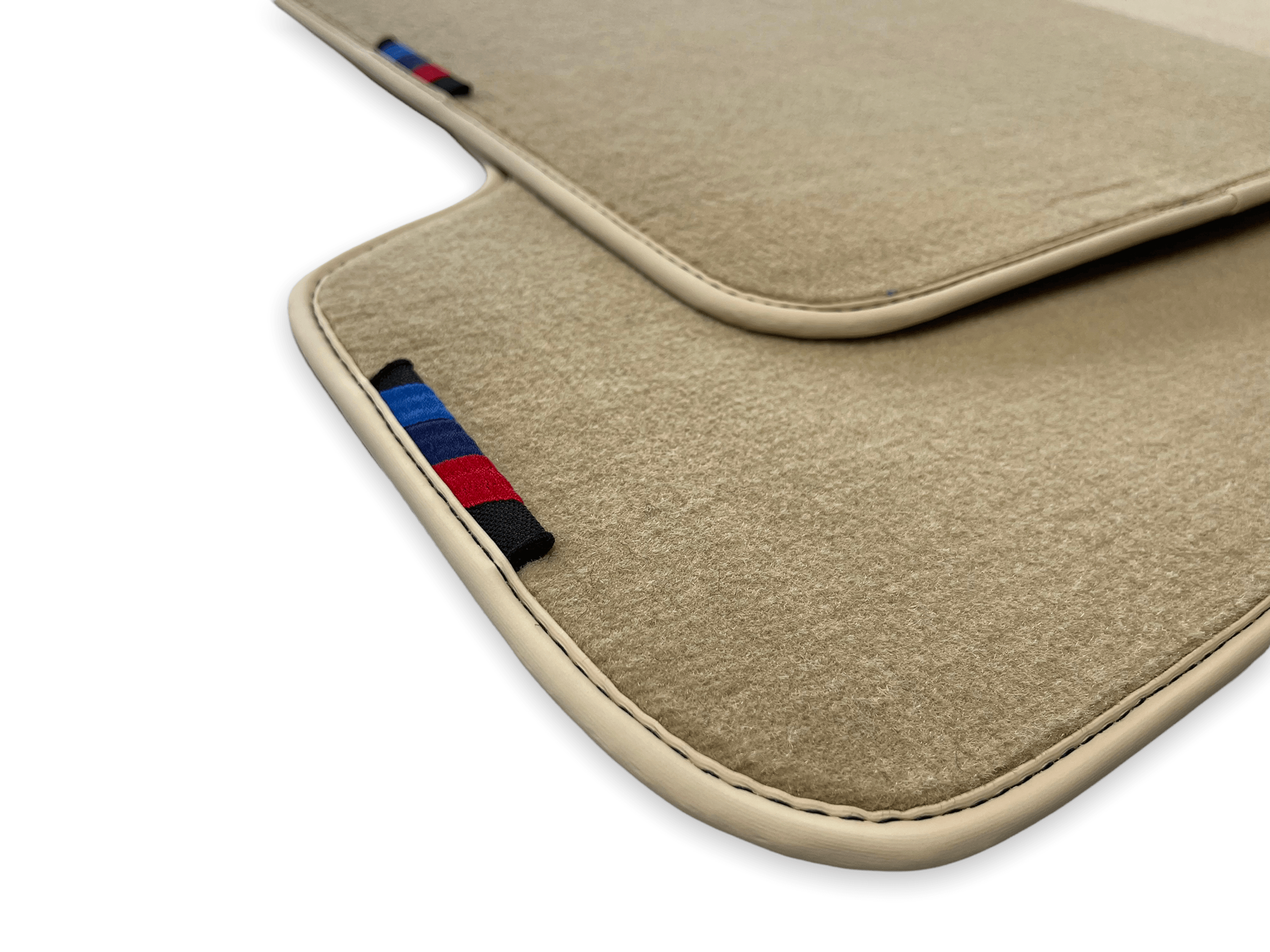 Beige Floor Mats For BMW M3 F80 Series With M Package AutoWin Brand - AutoWin