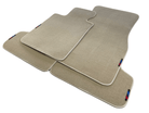 Beige Floor Mats For BMW M3 F80 Series With M Package AutoWin Brand - AutoWin