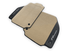 Beige Floor Mats For Ferrari F8 Spider 2019-2022 With Carbon Fiber Leather - AutoWin