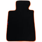 Black Floor Floor Mats For BMW 1 Series E87 | Orange Trim