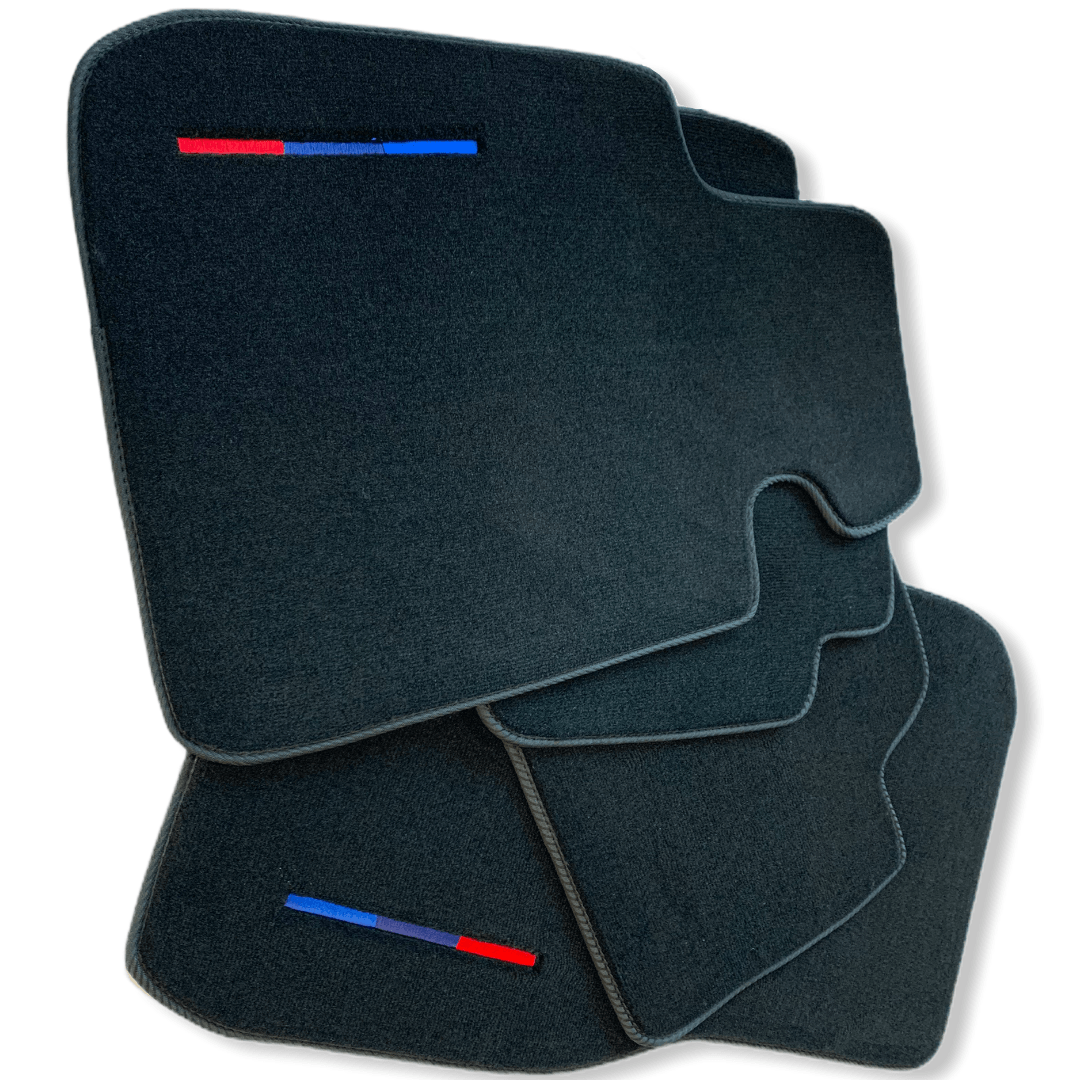 Black Floor Mats For BMW 3 Series E92 Tailored Set Perfect Fit - AutoWin