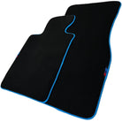 Black Floor Floor Mats For BMW 3 Series F36 | Sky Blue Trim