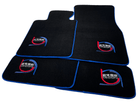 Black Floor Mats For BMW M3 4-door E90 ER56 Design Limited Edition Blue Trim - AutoWin