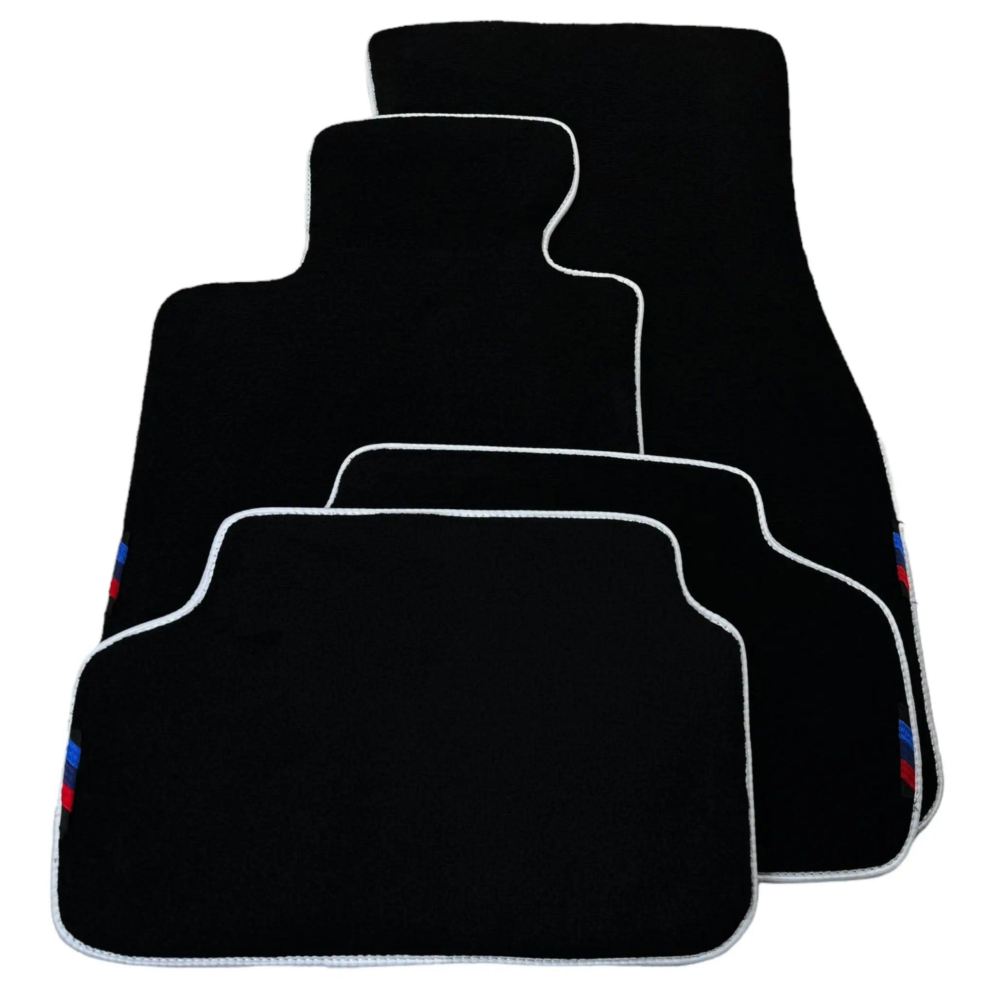 Black Floor Floor Mats For BMW X3 Series G01 | White Trim