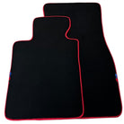 Black Floor Mats For BMW 1 Series E88 Convertible | Red Trim