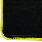 Black Floor Mats For BMW 5 Series E28 Sedan | Fighter Jet Edition | Yellow Trim