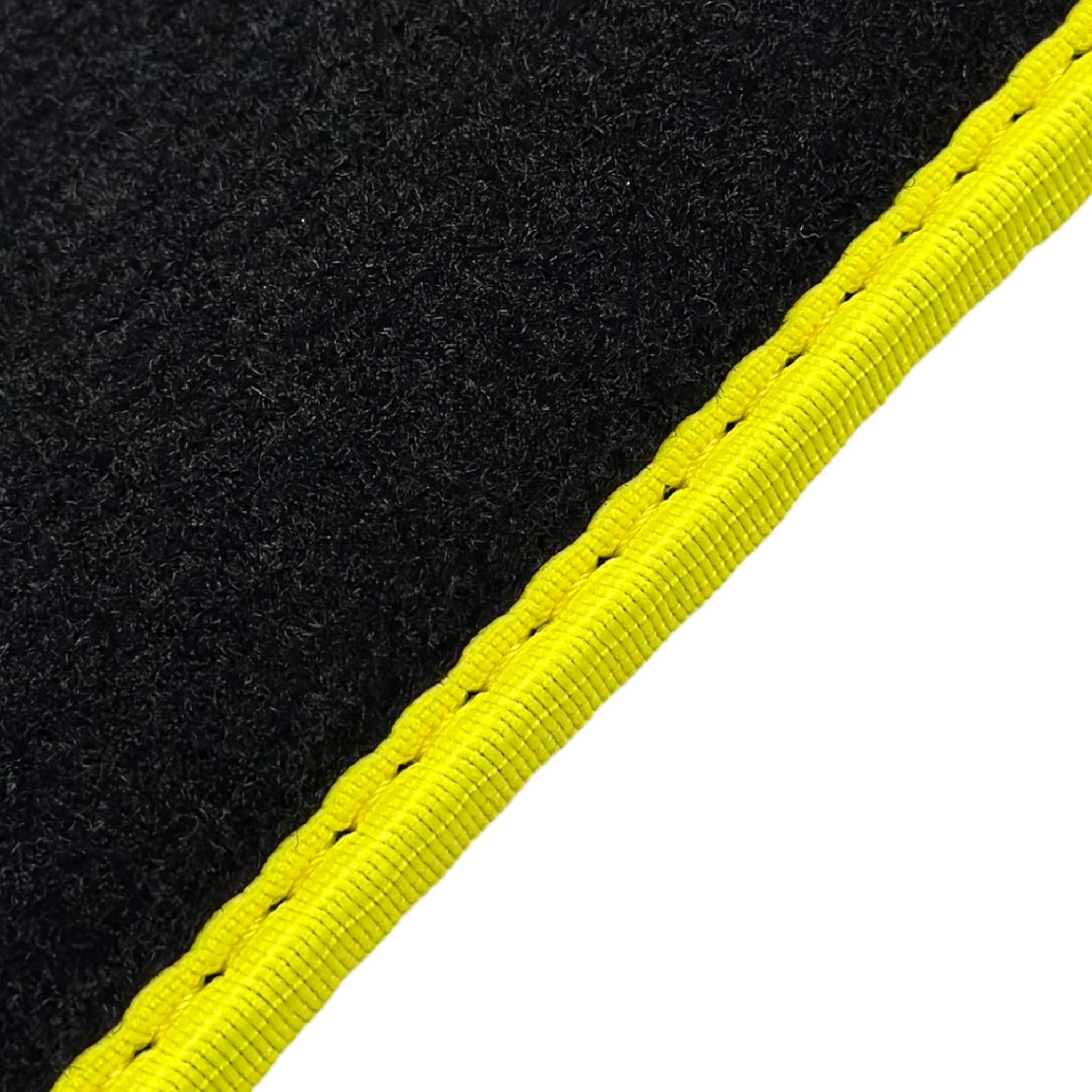 Black Floor Mats For BMW 5 Series G31 Wagon | Fighter Jet Edition | Yellow Trim