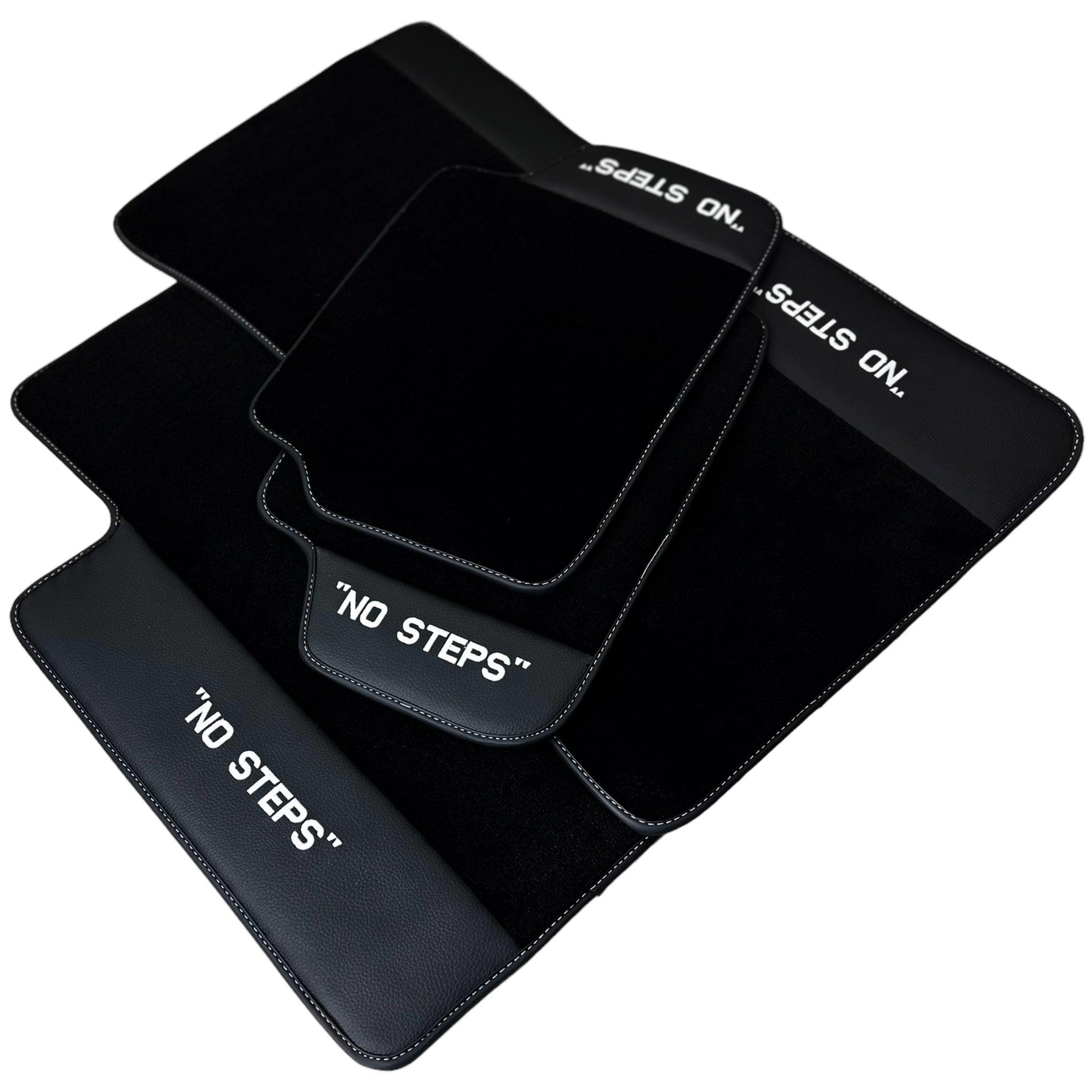 Black Floor Mats For BMW 6 Series E24 Coupe No Steps Edition - AutoWin