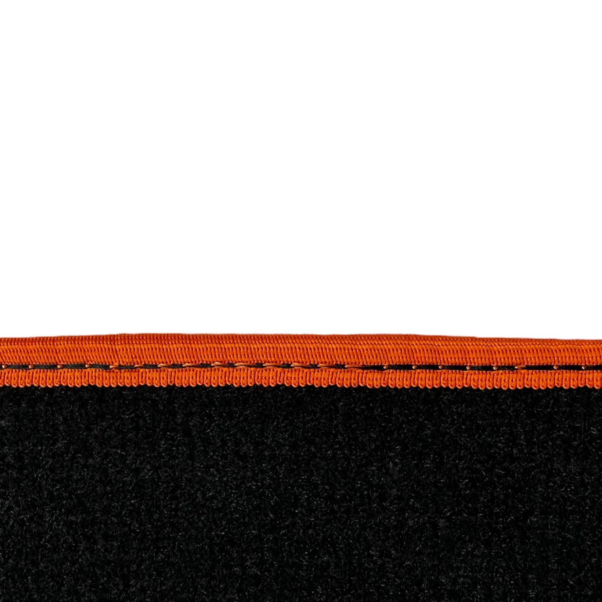 Black Floor Mats For BMW 6 Series E24 Coupe | Orange Trim