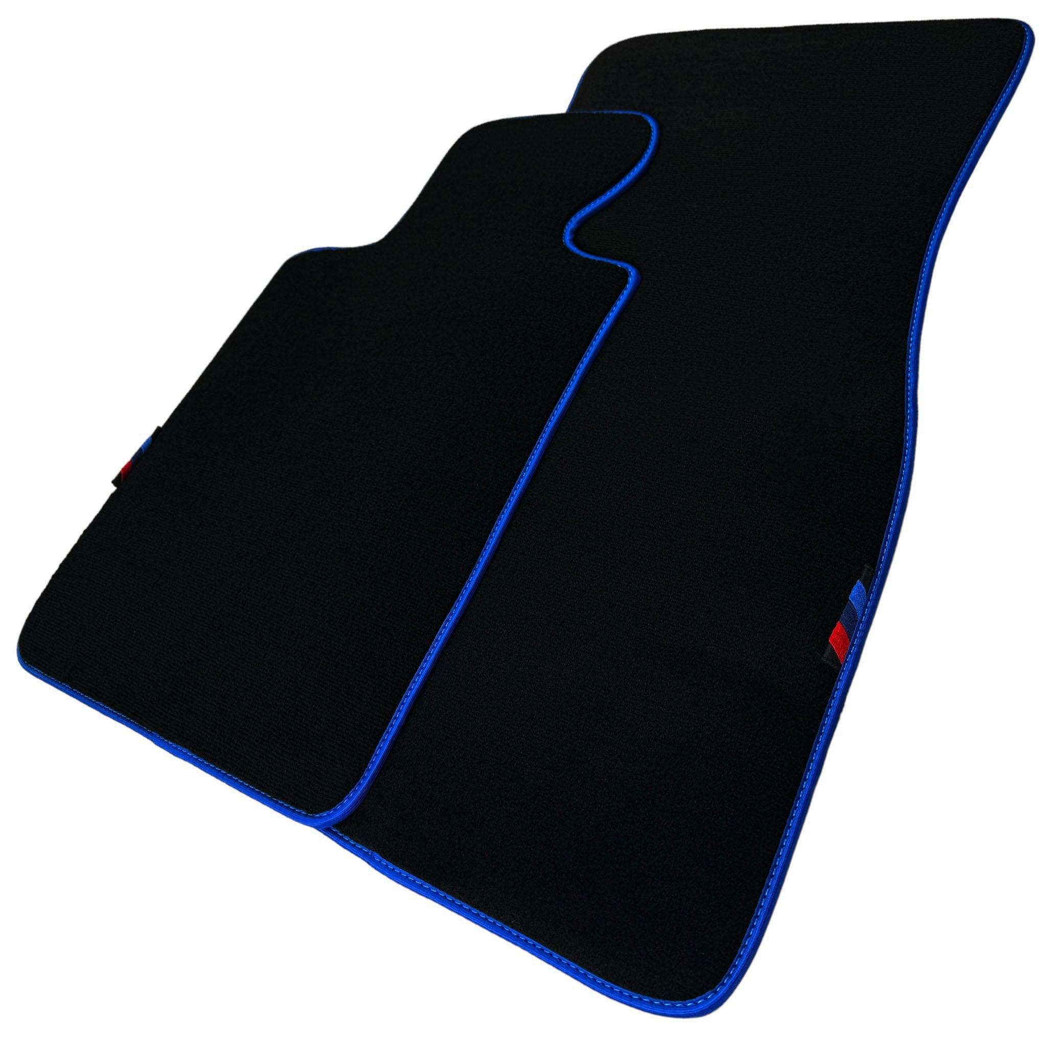 Black Floor Mats For BMW 6 Series E64 Convertible | Blue Trim