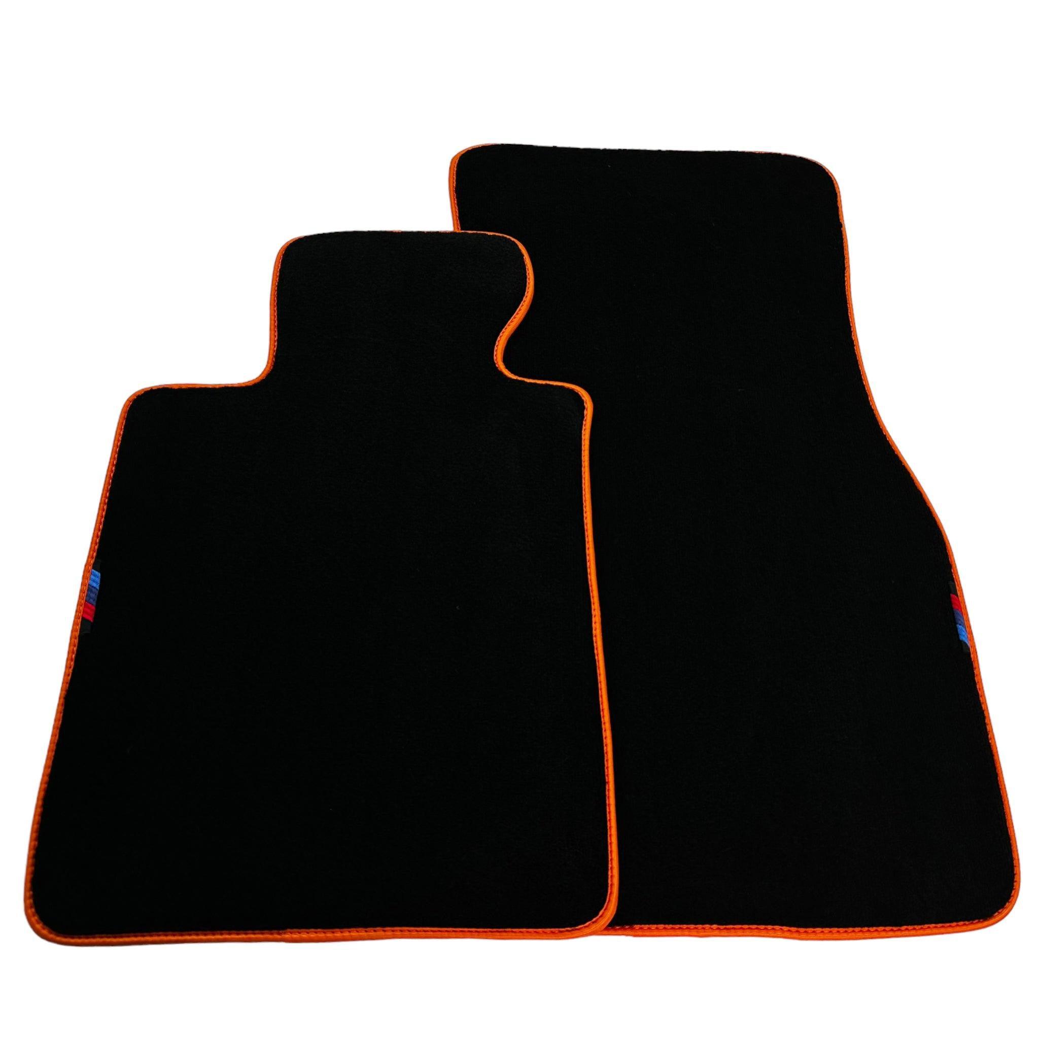 Black Floor Mats For BMW 6 Series E64 Convertible | Orange Trim