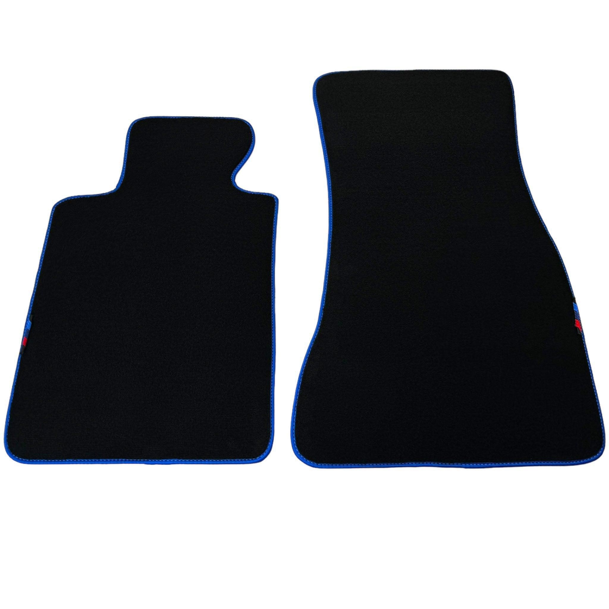 Black Floor Mats For BMW 6 Series F13 2-door Coupe | Blue Trim