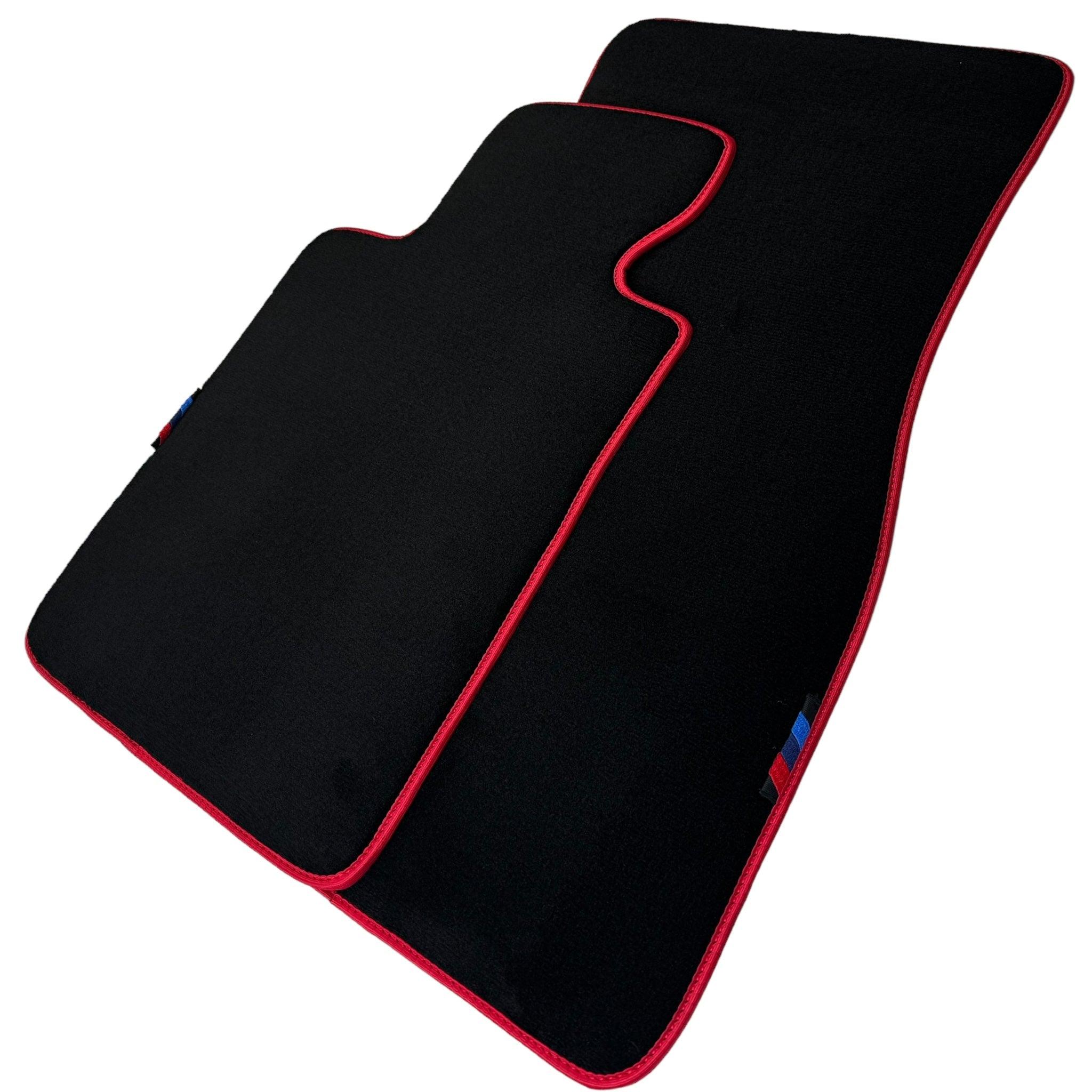 Black Floor Mats For BMW 6 Series F13 2-door Coupe | Red Trim