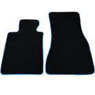 Black Floor Mats For BMW 6 Series F13 2-door Coupe | Sky Blue Trim