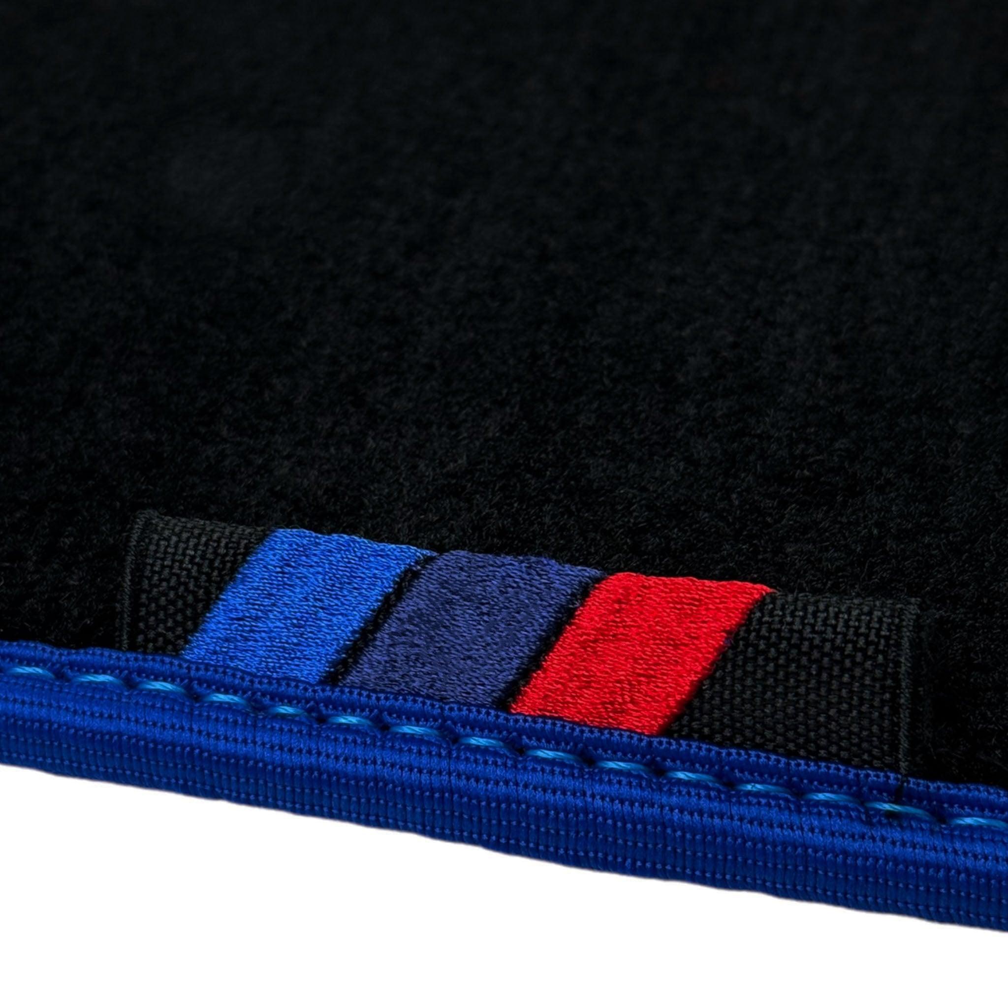 Black Floor Mats For BMW M6 E24 | Blue Trim