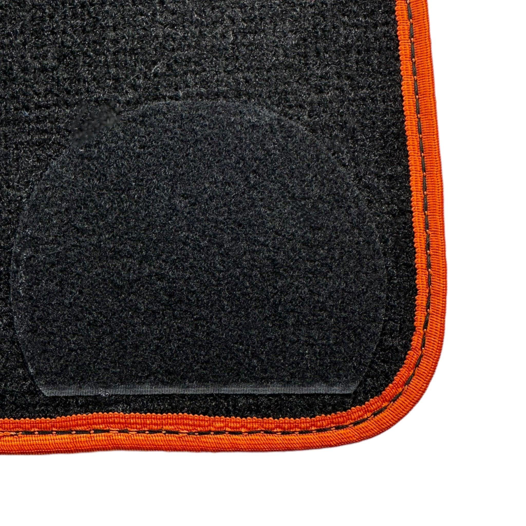 Black Floor Mats For BMW M6 E24 | Orange Trim