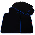 Black Mats For BMW X3 - E83 SUV | Blue Trim - AutoWin