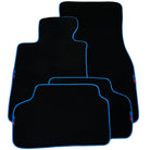 Black Floor Mats For BMW X6 Series F16 | Sky Blue Trim