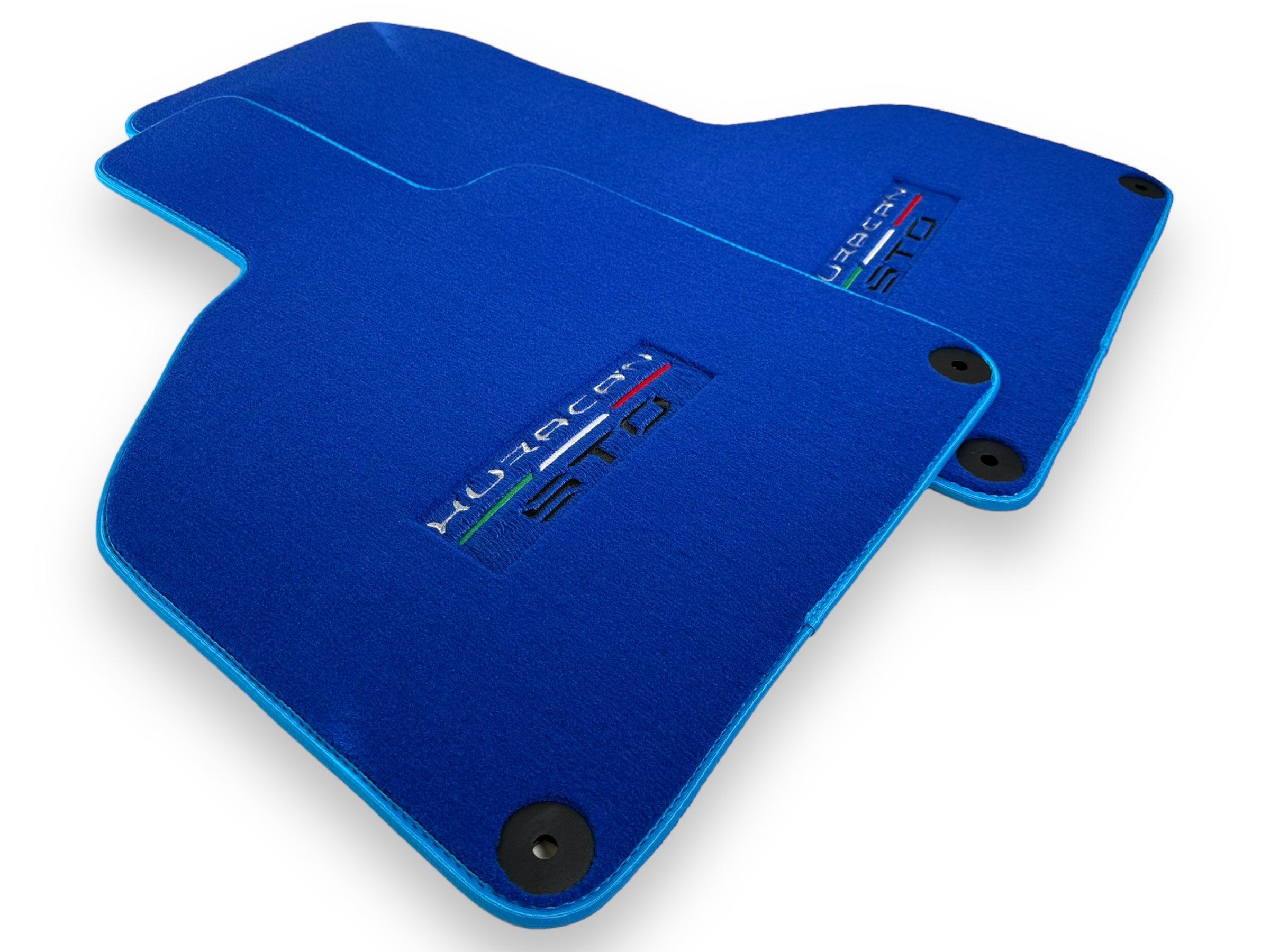 Blue Floor Mats for Lamborghini Huracan STO 2014-2023 - AutoWin