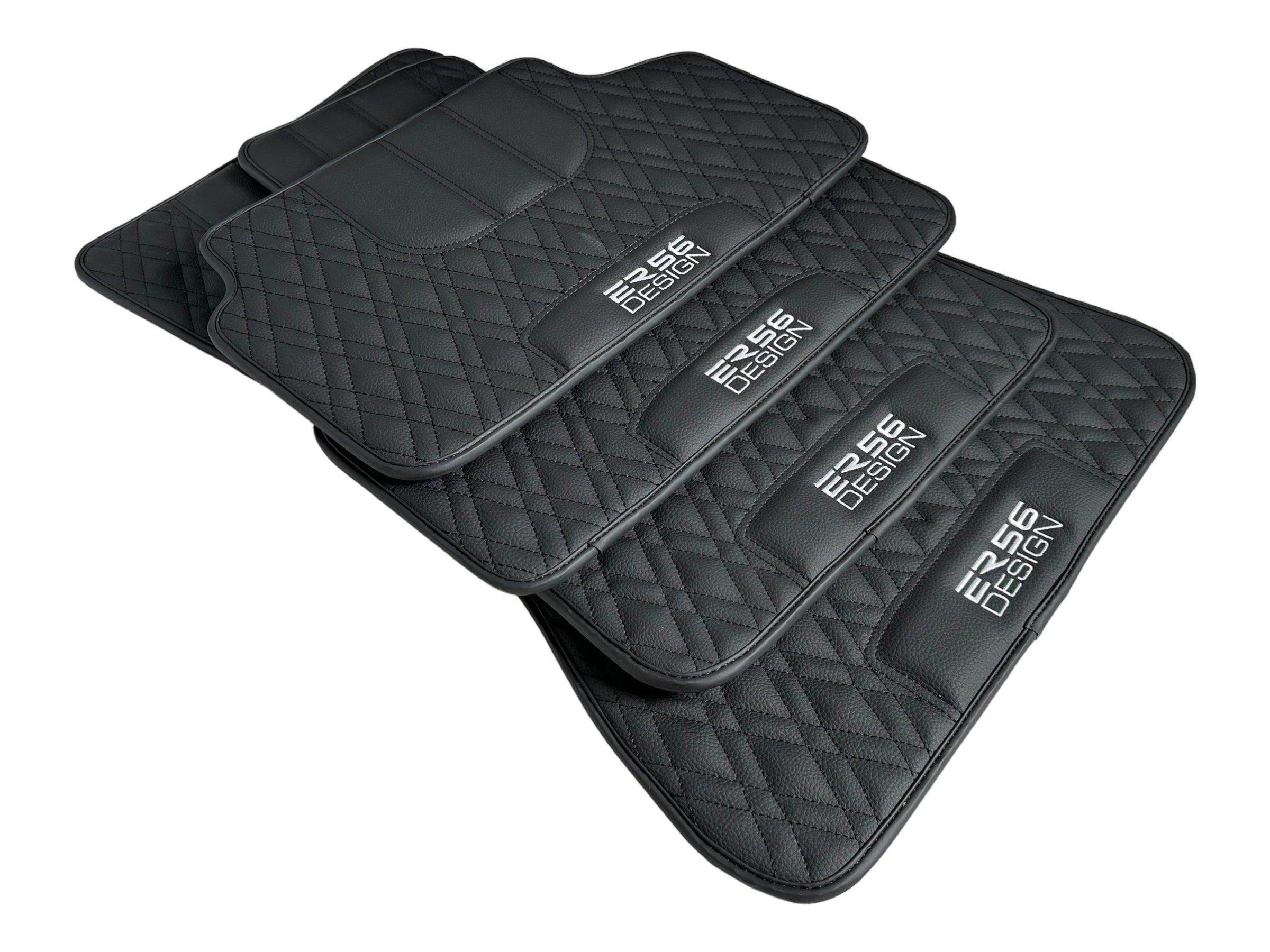 Floor Mats For BMW 5 Series E28 Sedan Black Leather Er56 Design - AutoWin