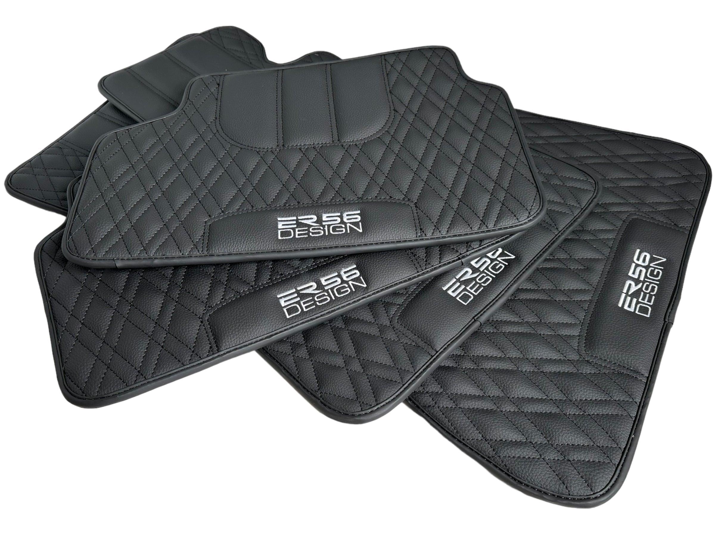 Floor Mats For BMW 8 Series G14 Black Leather Er56 Design - AutoWin