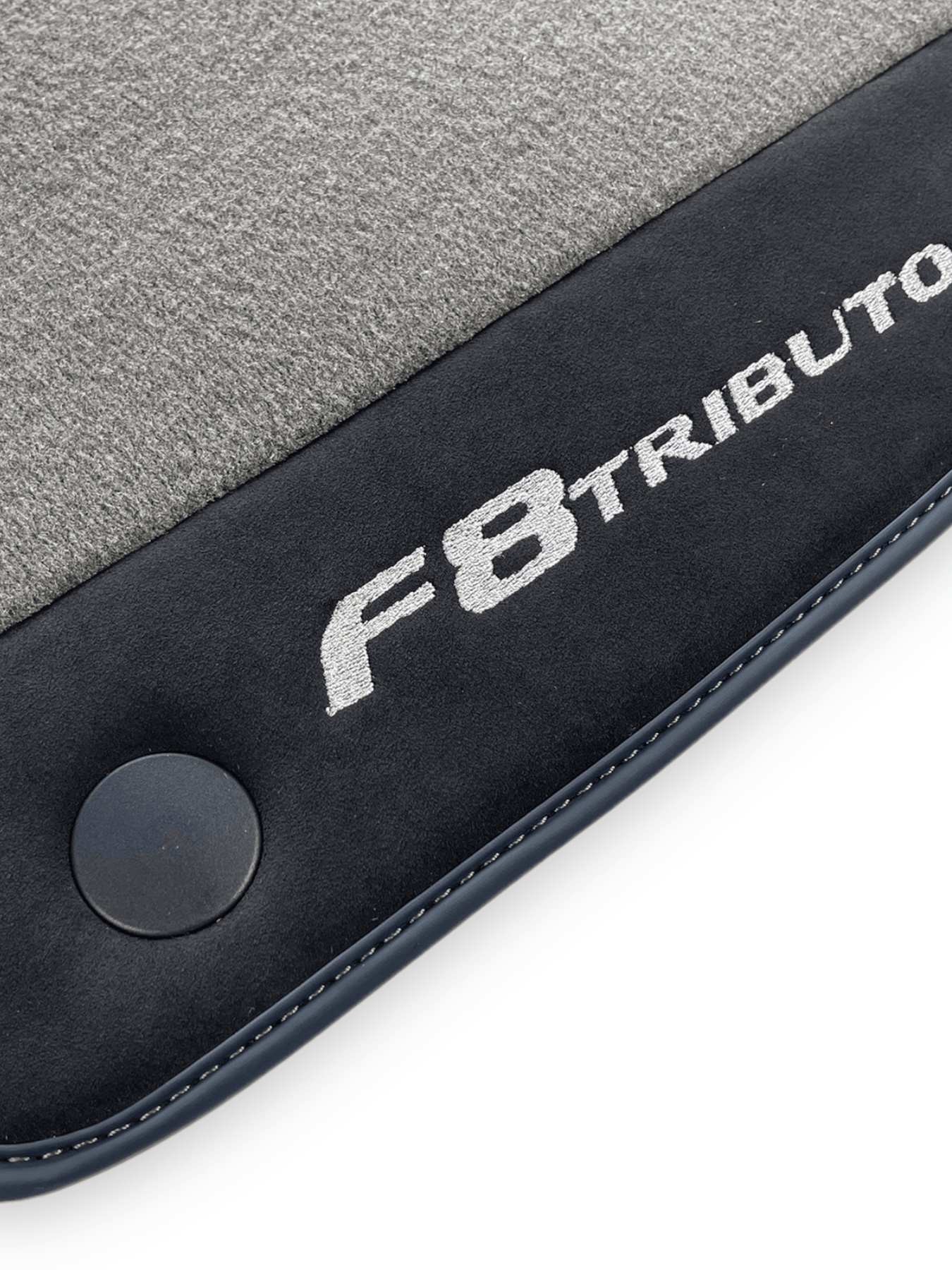 Gray Floor Mats For Ferrari F8 Tributo 2019-2022 With Alcantara Leather - AutoWin