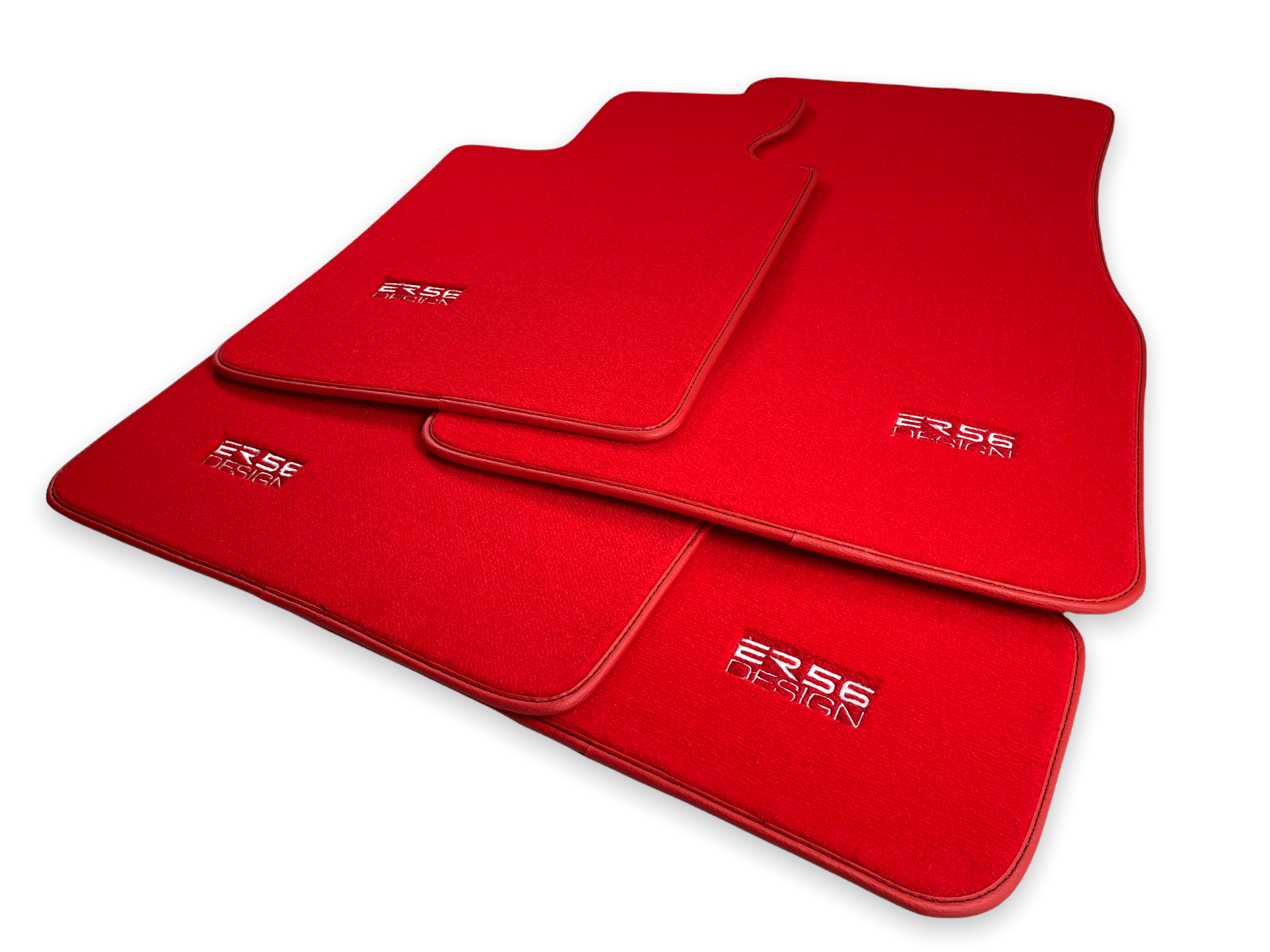 Red Floor Mats For BMW 3 Series E46 Coupe - ER56 Design Brand - AutoWin