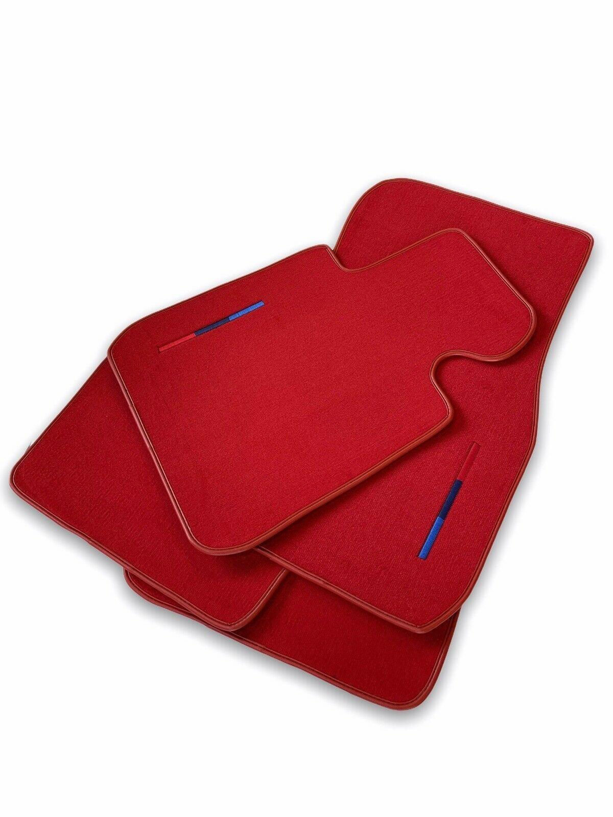 Red Mats For BMW 3 Series E30 2-doors Coupe With M Package - AutoWin