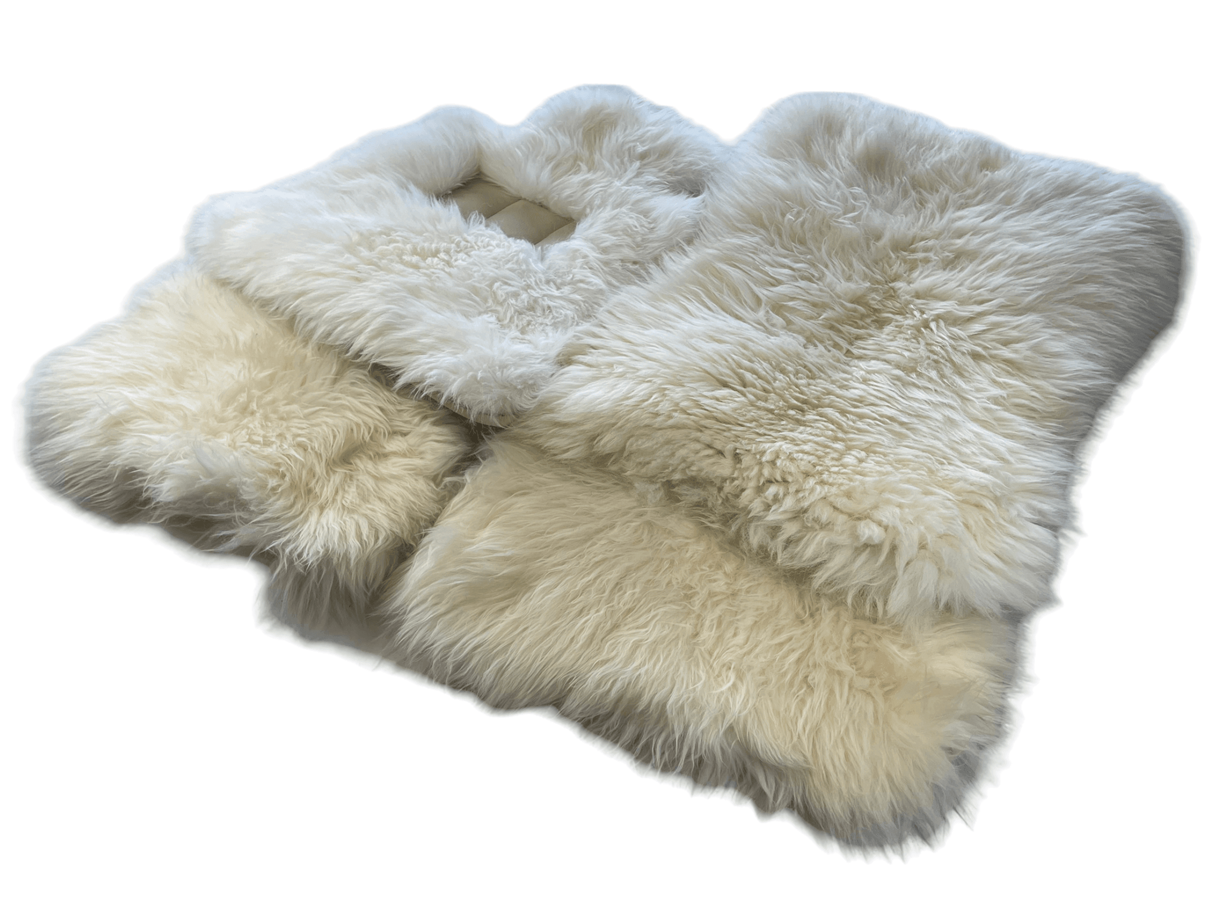 White Sheepskin Floor Mats For Rolls Royce Phantom Drophead Coupe 2007–2016 - AutoWin